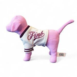 VS PINK Small Dog Plush In Varsity Sweater
